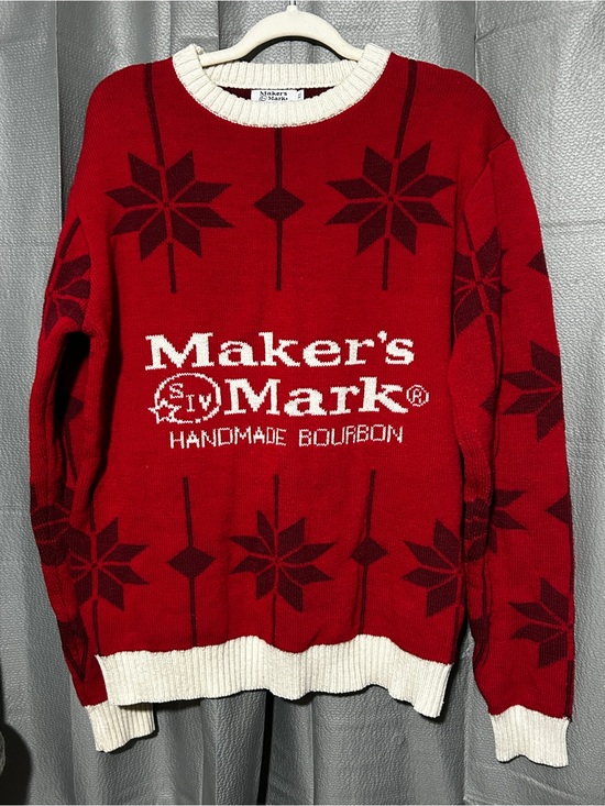 Makers Mark Other - Maker's Mark Red Crewneck Sweater with Contrast Trim